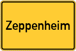 Place name sign Zeppenheim