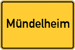 Place name sign Mündelheim