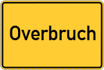 Place name sign Overbruch