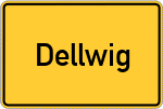 Place name sign Dellwig