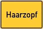 Place name sign Haarzopf
