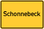 Place name sign Schonnebeck