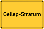 Place name sign Gellep-Stratum