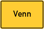Place name sign Venn