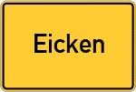 Place name sign Eicken