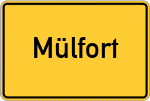 Place name sign Mülfort