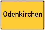Place name sign Odenkirchen