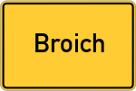 Place name sign Broich