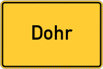 Place name sign Dohr