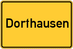 Place name sign Dorthausen