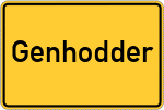 Place name sign Genhodder