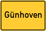 Place name sign Günhoven