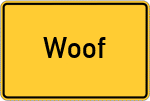Place name sign Woof
