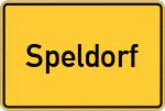 Place name sign Speldorf