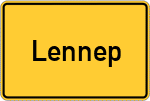 Place name sign Lennep
