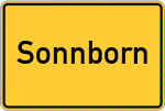 Place name sign Sonnborn