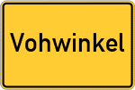 Place name sign Vohwinkel