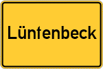 Place name sign Lüntenbeck