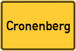 Place name sign Cronenberg