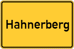 Place name sign Hahnerberg