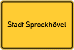 Place name sign Stadt Sprockhövel