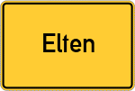 Place name sign Elten