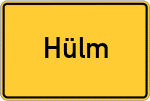 Place name sign Hülm