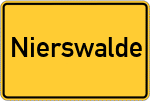 Place name sign Nierswalde