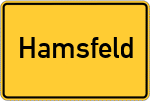 Place name sign Hamsfeld