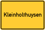 Place name sign Kleinholthuysen