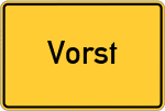 Place name sign Vorst
