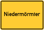 Place name sign Niedermörmter