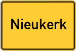 Place name sign Nieukerk