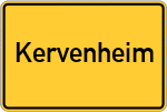 Place name sign Kervenheim