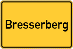 Place name sign Bresserberg, Niederrhein