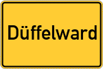 Place name sign Düffelward
