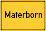 Place name sign Materborn