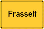 Place name sign Frasselt, Niederrhein