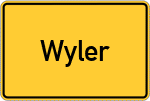 Place name sign Wyler