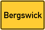 Place name sign Bergswick