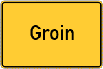 Place name sign Groin