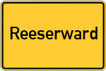 Place name sign Reeserward