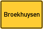 Place name sign Broekhuysen