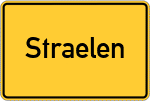 Place name sign Straelen