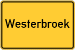 Place name sign Westerbroek