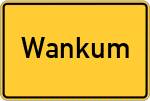 Place name sign Wankum