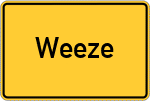 Place name sign Weeze
