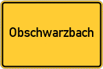 Place name sign Obschwarzbach