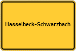 Place name sign Hasselbeck-Schwarzbach
