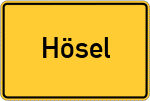 Place name sign Hösel